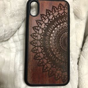 iPhone XR Wood mandala case